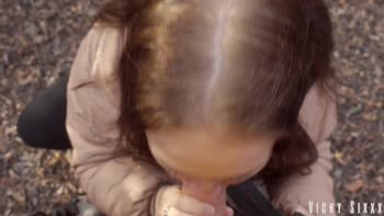 Simon Winternight's Big Dick Gets Satisfied in Public by Vicky Sixxx