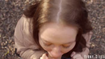 Simon Winternight's Big Dick Gets Satisfied in Public by Vicky Sixxx
