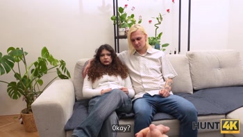 HUNT4K. Please, film how your Girlfriend Sucks a Stranger's Dick