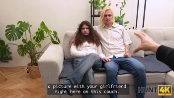 HUNT4K. Please, film how your Girlfriend Sucks a Stranger's Dick