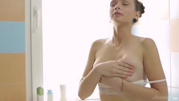 Bath Time Bliss: Angelica's Soapy Sensual Solo