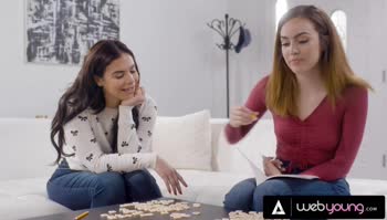 Violet Starr Seduces Freya Parker in Sizzling Lesbian Board Game Bonanza
