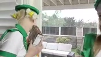 Double Fun With Two Girl Scouts Offering Threesome Sex