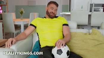 REALITY KINGS - Lena Coxx Flashes Her Ass To Xander Before They Sneak Off To The Bedroom For A Proper Fuck