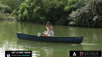 Blonde Beauty Rides Huge Cock by the Water's Edge