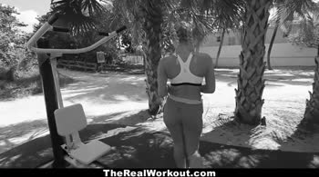 Fitness Babe Natalia Starr Crashes Workout with Crew's Big Dicks