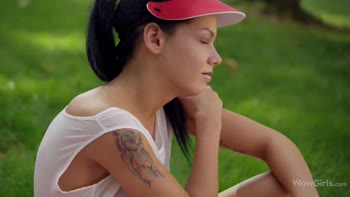 Sofia Like & Kristy Black Sizzling Park Threesome