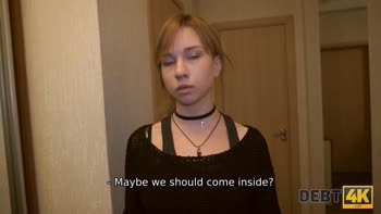Naive Russian Teen (18+) Sucks Cock to Pay Debt
