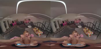 Sylvia's Sweet Surrender: Pillow Fight & Deep Throat in 3D VR