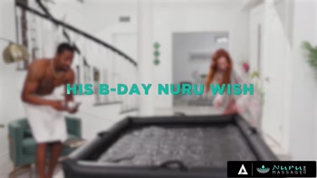 NURU MASSAGE - Perfect Wife Invites A A Threesome For Her Hubby's Birthday Gift