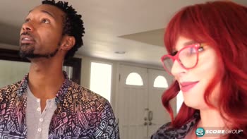 Scotty P Fucks Amber Dawn's Curvy Redhead Ass in Interracial XXX