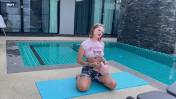 SkinLovers' Big Tit Step Sister Yoga Seduction