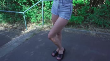 Mary Popiense's Outdoor Orgy: Skinny College Girl Loves Big Cock