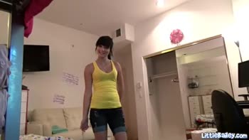 Petite Teen (18+) Sensation LittleBailey Teases Then Takes It All