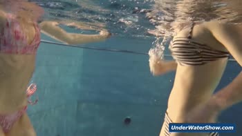 Sultry Czech Brunettes Strip and Seduce Underwater