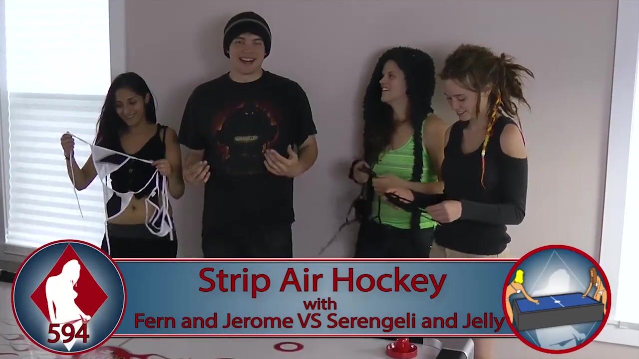 Strip Air Hockey with the Girls is Exhausting for more Ways than one