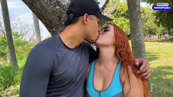Andrea Castro Seduces Stranger in Public Afternoon Workout