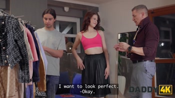 DADDY4K. My Daddy is interviewing my Girlfriend while he fucks her