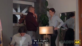 DADDY4K. My Daddy is interviewing my Girlfriend while he fucks her