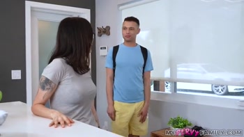 Mypervyfamily - Horny MILF Uses Stepson's Stiff Cock to Cum - Shay Sights