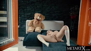 Sybil's Sultry Solo: Jiggling Big Boobs and Wet Pussy Tease