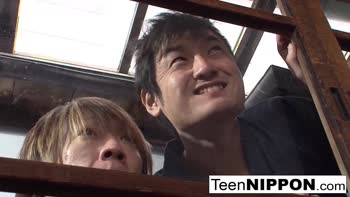 Asian Teen (18+) Geisha's Hairy Pussy Seduction in Dojo