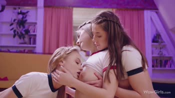 Nancy A - Blonde Goddesses Unleash Passion in Scorching Lesbian Threesome