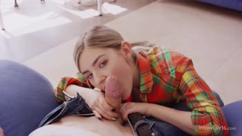 Eva Elfie's Russian Heat: POV Blowjob by Blonde Beauty