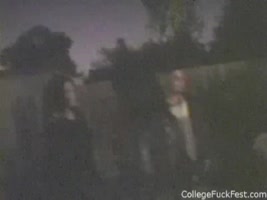 Blonde College Party Foursome: Wild Blowjobs and Anal Sex