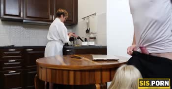 Blonde Stepsister's Secret Family Affair