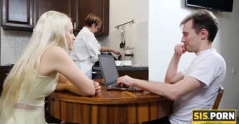 Blonde Stepsister's Secret Family Affair