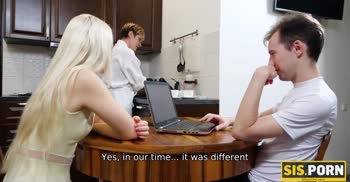 Blonde Stepsister's Secret Family Affair