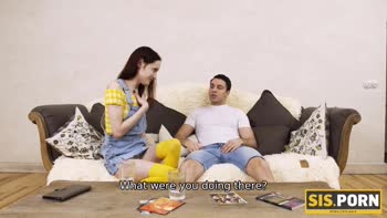 Ginger Stepsister Loses Bet, Gets Drilled by Stepbro