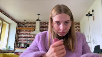 Ken Honey - Step Sister Siren Eva Elfie's Blowjob Fantasies in Purple Fur