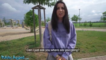 Italian College Cutie Offers Up Her Natural Assets For A Quick Fuck