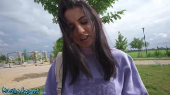 Italian College Cutie Offers Up Her Natural Assets For A Quick Fuck