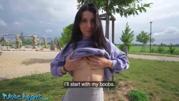 Italian College Cutie Offers Up Her Natural Assets For A Quick Fuck
