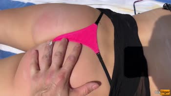 Katty West & DisDiger's Beach Pickup: Big Tits, Handjobs & Dick Flashing