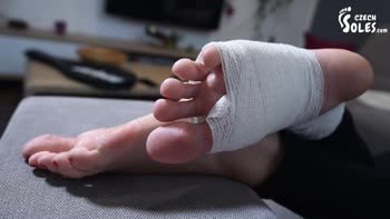 Sensual Foot Bliss: Czech Beauty Teases Big Feet in Massage