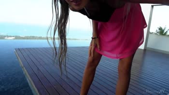 Melena A's Sun-Kissed Solo Delight