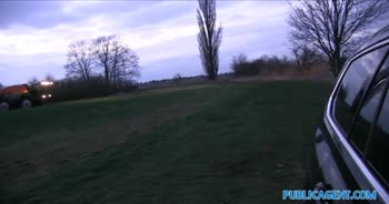 PublicAgent Russian Creampied Outdoors for Cash