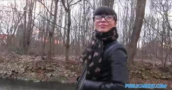 PublicAgent Russian Creampied Outdoors for Cash