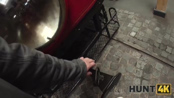 HUNT4K. Nikoletta Queen Showing natural titties to a random