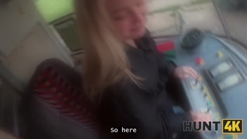 HUNT4K. Nikoletta Queen Showing natural titties to a random