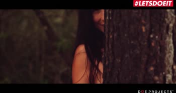 Alexa Tomas: A Brunette Babe's Outdoor Adventure with Big Cock and Blowjob