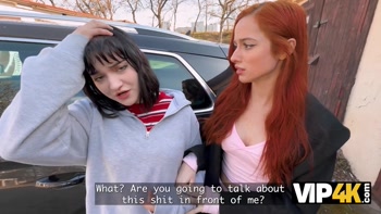 VIP4K. Lesbian Couple Tries a Stranger’s Dick Together