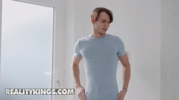 REALITY KINGS - Curvy Megan Fiore's Ass bounces as she bends over to clean the bathroom & Makes Tommy Crazy To Fuck Her