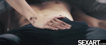 Busty Brunette MILF Seduces in Sensual Cowgirl Position