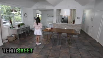 Petite Latina Ella Cruz Rides Big Cock Hardcore with Oliver Flynn