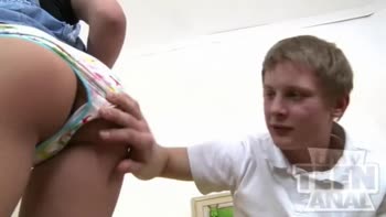 Brunette Teen (18+) Fucked Hard in Anal and Blowjob